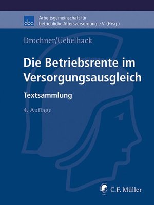cover image of Die Betriebsrente im Versorgungsausgleich